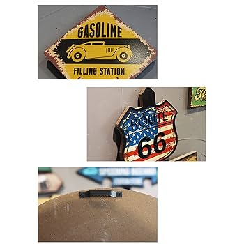 Amazon.co.jp: HYHzw レトロな木道路サインの看板の壁掛け装飾